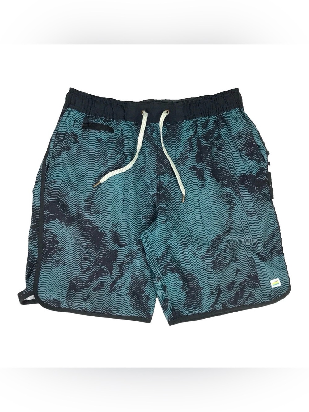 Vuori Banks Shorts Mens Medium M Green 8” Inseam Linerless Gym Running Surf V330